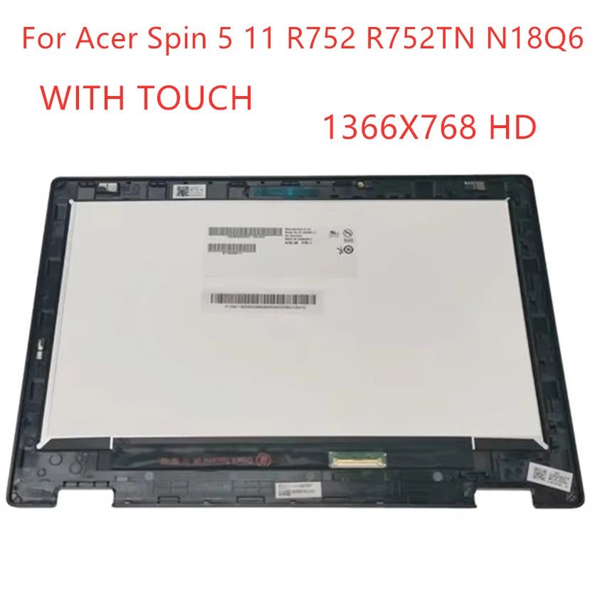 11.6 Inch for  Spin 5 11 R752 R752TN HD LCD Assembly B116XAK01.4 Chromebook Touch Screen N18Q6 Display