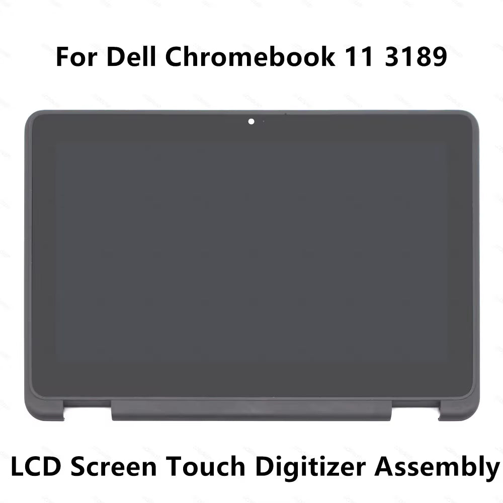 For Dell Chromebook 11 3189 Full LCD Display Screen Touch Glass Digitizer Panel Assembly +Bezel / Frame NV116WHM-N43 1366X768