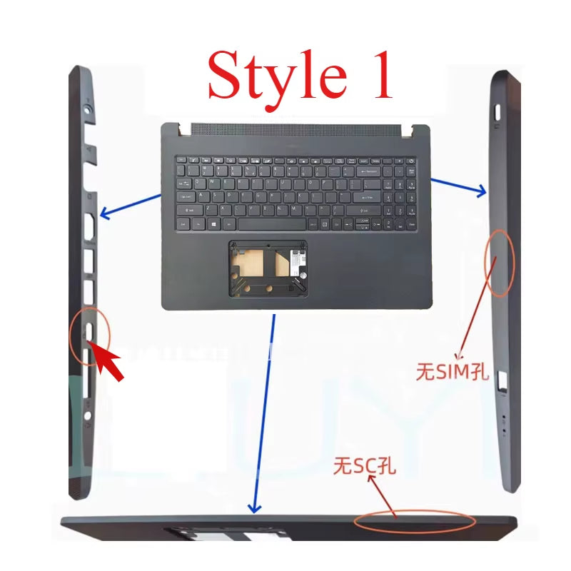 New for ACER P215-52 N19Q8 Laptop Palm Pad Keyboard/Bottom Cover/Host Cover US Keyboard