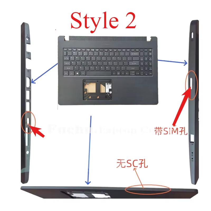 New for ACER P215-52 N19Q8 Laptop Palm Pad Keyboard/Bottom Cover/Host Cover US Keyboard