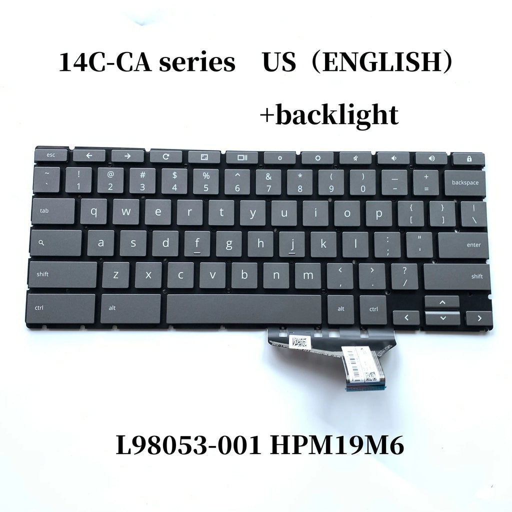 New Model：0Gd Backlight Keyboard for HP Chromebook 14C-CA Series HPM19M6 NSK-X22BQ L98053-001 DH1 291 061 BG1 DB1 051 071