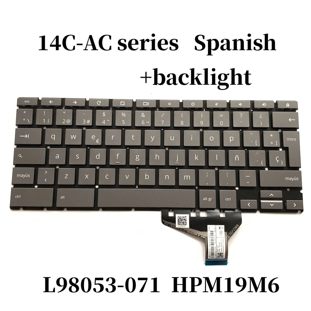 New Model：0Gd Backlight Keyboard for HP Chromebook 14C-CA Series HPM19M6 NSK-X22BQ L98053-001 DH1 291 061 BG1 DB1 051 071