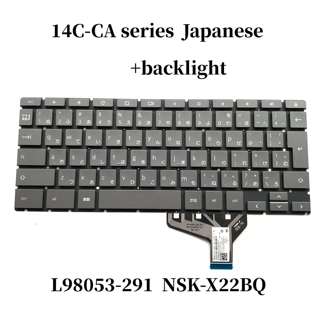 New Model：0Gd Backlight Keyboard for HP Chromebook 14C-CA Series HPM19M6 NSK-X22BQ L98053-001 DH1 291 061 BG1 DB1 051 071