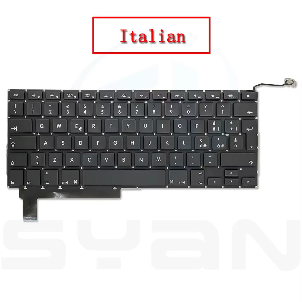 New A1286 US UK French Russian German Spanish Italian Koren Turkey Keyboard for Macbook Pro 15" A1286 2009 2010 2011 2012 Years