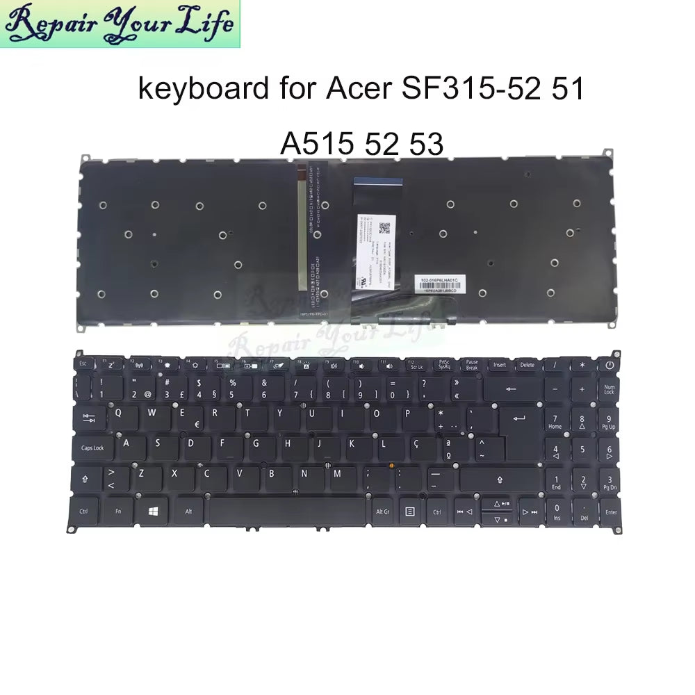 PT-BR Brazilian Portuguese Backlit Keyboard for Acer Swift 3 SF315-52 SF315-51 51G N17P4 A515-52 53 A515-54 A515-45 SV5P-A72BWL
