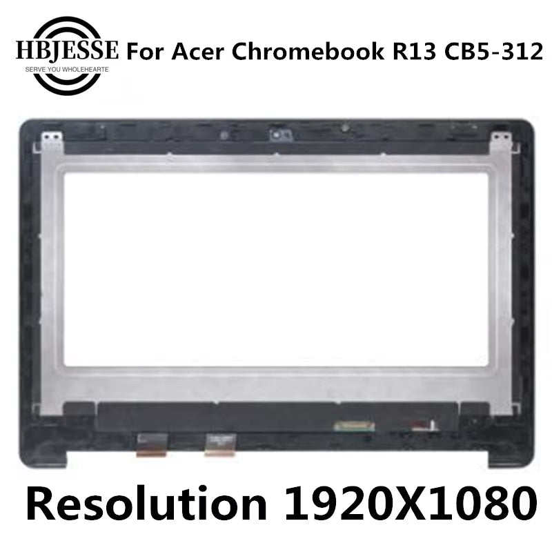 Original 13.3" Touch LCD Screen Assembly with Bezel for Acer Chromebook R13 CB5-312T-K5X4 1920*1080