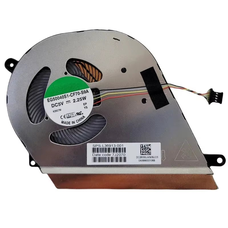 . Original New CPU Cooling Fan for HP Chromebook X360 16-Da G1 Tpn-C138 L36913-001