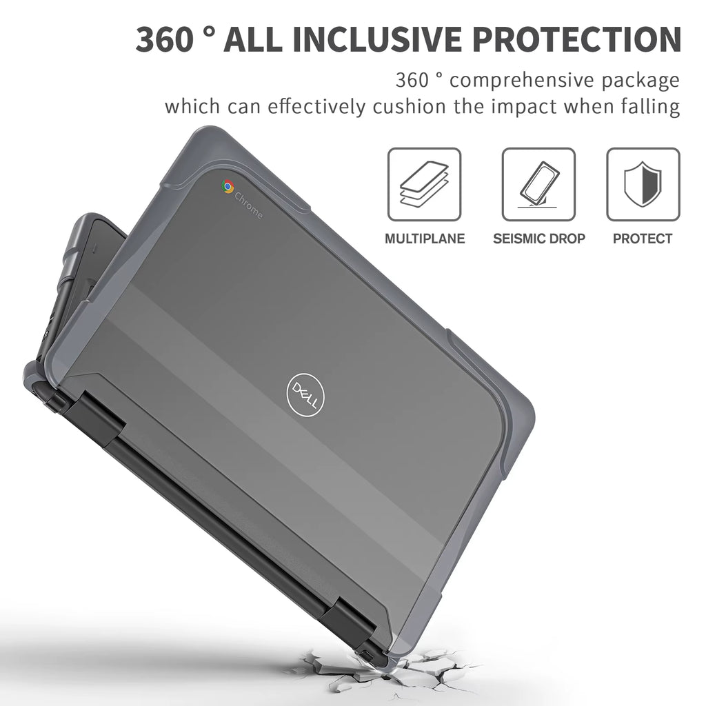 Laptop Case for Dell Chromebook 11.6 Inch Model 3100 3110 2-In-1 Full Body Protection Laptop Cover with Heat Sink Holes PC+ TPU