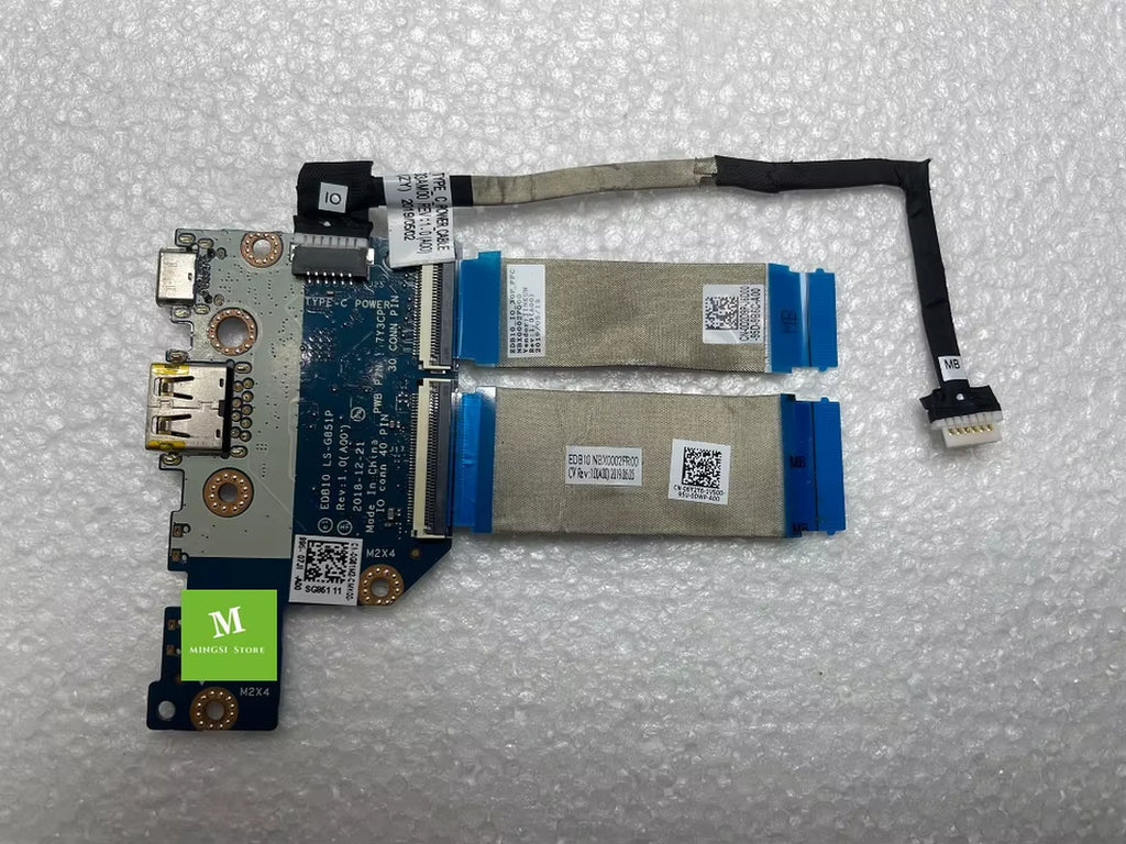 FOR  Chromebook 3100 USB CHARGING BOARD W CABLE 0RJ2NM LS-G851P