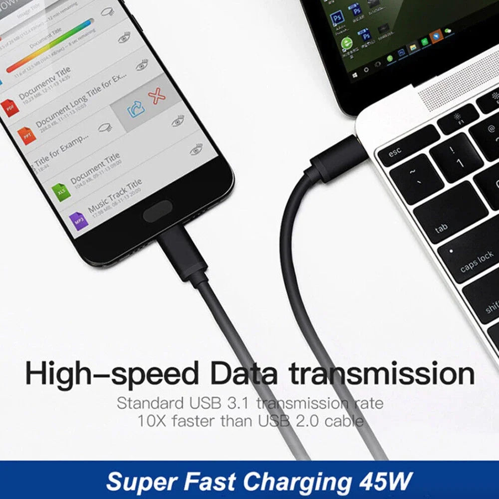 New USB-C 45W Super Fast Wall Charger + 6FT Type C Cable Adapter for Samsung Galaxy S23 S22 S21